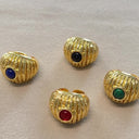 Paolas Vintage-Inspired Ring β Agate, Malachite & Lapis Lazuli