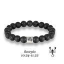 Zodiac Bracelet – Natural Lava Stone Beads (8mm)