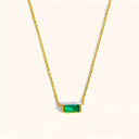 Birthstone Charm Bar Necklace