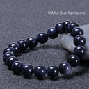 Premium Blue Sandstone Bracelet – Starry Night Energy