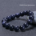 Premium Blue Sandstone Bracelet – Starry Night Energy