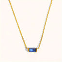 Birthstone Charm Bar Necklace