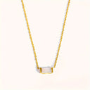 Birthstone Charm Bar Necklace