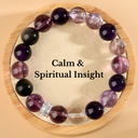 Sacred Insight – Calm, Clarity & Protection - Amethyst & Azeztulite Bracelet