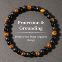 Protection Shield Bracelet – Tiger’s Eye, Onyx & Black Agate