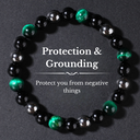 Shield Bracelet – Green Tiger Eye for Protection & Strength
