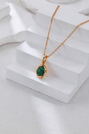 Stacked Malachite & Pearl Necklace Duo
