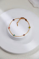 S925 Colorful Cut Gemstone Bracelet