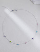 S925 Colorful Cut Gemstone Necklace