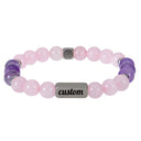 Stainless Steel Custom Name Lava Stone Bracelet – Personalized Jewelry for Everyday Style