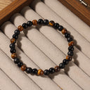 Protection Shield Bracelet – Tiger’s Eye, Onyx & Black Agate