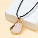 Golden Aura Raw Crystal Pendant Collection