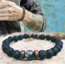 Labradorite • Lava Stone • Hematite Bracelet – Energy & Protection