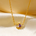 Dual Charm Birthstone Necklace