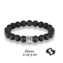 Zodiac Bracelet – Natural Lava Stone Beads (8mm)