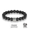 Zodiac Bracelet – Natural Lava Stone Beads (8mm)