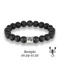 Zodiac Bracelet – Natural Lava Stone Beads (8mm)