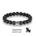 Zodiac Bracelet – Natural Lava Stone Beads (8mm)