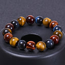 Premium Natural Tiger Eye Bracelet – Multicolor Tiger’s Eye