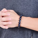 Premium Natural Deep Blue Tiger’s Eye Bracelet