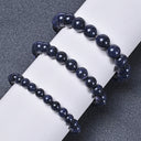 Premium Blue Sandstone Bracelet – Starry Night Energy