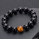 Premium Natural Black Agate & Tiger's Eye Bracelet