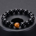 Premium Natural Black Agate & Tiger's Eye Bracelet