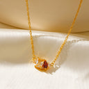 Dual Charm Birthstone Necklace