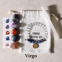 Zodiac Energy Crystal Set With Clear Quartz Bracelet