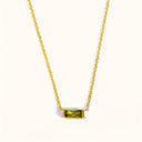 Birthstone Charm Bar Necklace