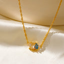 Dual Charm Birthstone Necklace