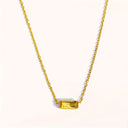 Birthstone Charm Bar Necklace