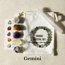 Zodiac Energy Crystal Set With Bracelet