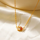 Dual Charm Birthstone Necklace