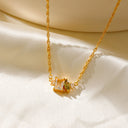 Dual Charm Birthstone Necklace