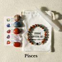 Zodiac Energy Crystal Set With Bracelet