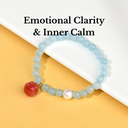 Serene Persimmon – 6mm Aquamarine Bracelet