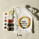 Zodiac Energy Crystal Set With Bracelet
