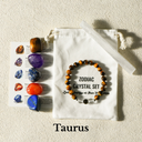 Zodiac Energy Crystal Set With Bracelet