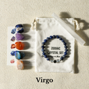 Zodiac Energy Crystal Set With Bracelet