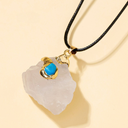 Empowerment, Protection & Serenity - Raw Crystal Energy Pendant