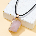 Golden Aura Raw Crystal Pendant Collection