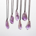 Divine Clarity & Intuition – Raw Brazil Amethyst Crystal Necklace