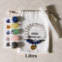 Zodiac Energy Crystal Set With Clear Quartz Bracelet