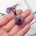 Divine Clarity & Intuition – Raw Brazil Amethyst Crystal Necklace