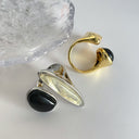 Smoky Quartz Elegance – Minimalist Luxury Earrings & Ring Set