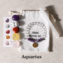 Zodiac Energy Crystal Set With Clear Quartz Bracelet