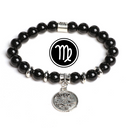 Zodiac Shield – Obsidian Zodiac Pendant Bracelet