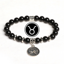 Zodiac Shield – Obsidian Zodiac Pendant Bracelet