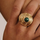 Paolas Vintage-Inspired Ring – Agate, Malachite & Lapis Lazuli